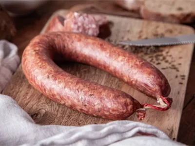 Schmidt`s Schweineknackmettwurst mit Kümmel