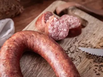 Alternative view of Schmidt`s Schweineknackmettwurst mit Kümmel