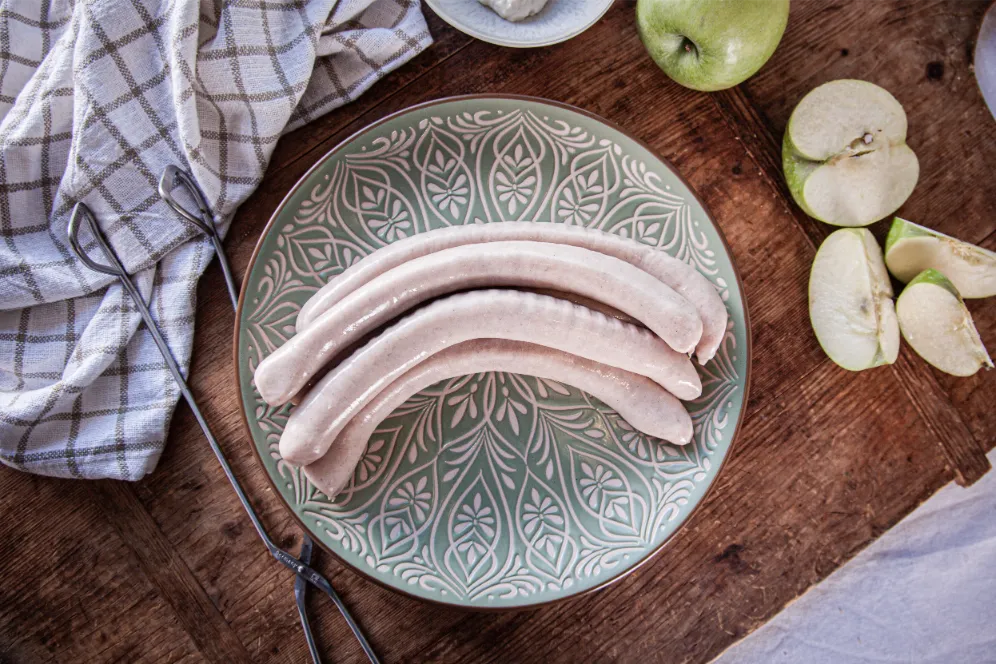 Bratwurst Apfel-Meerrettich schockgefrostet 5 Stück - Thüringer ... Bratwurst Apfel-Meerrettich schockgefrostet 5 Stück - Thüringer ...