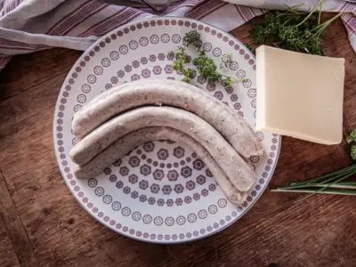 Bratwurst Almgaudi mit Bergkäse schockgefrostet 5 Stück