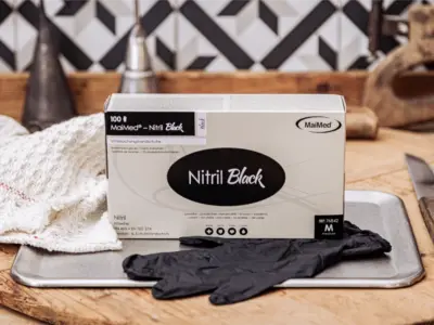 Einmal-Handschuhe  Nitril schwarz Größe  S  100 Stück