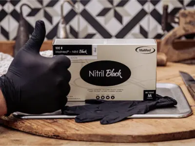 Alternative view of Einmal-Handschuhe  Nitril schwarz Größe  S  100 Stück